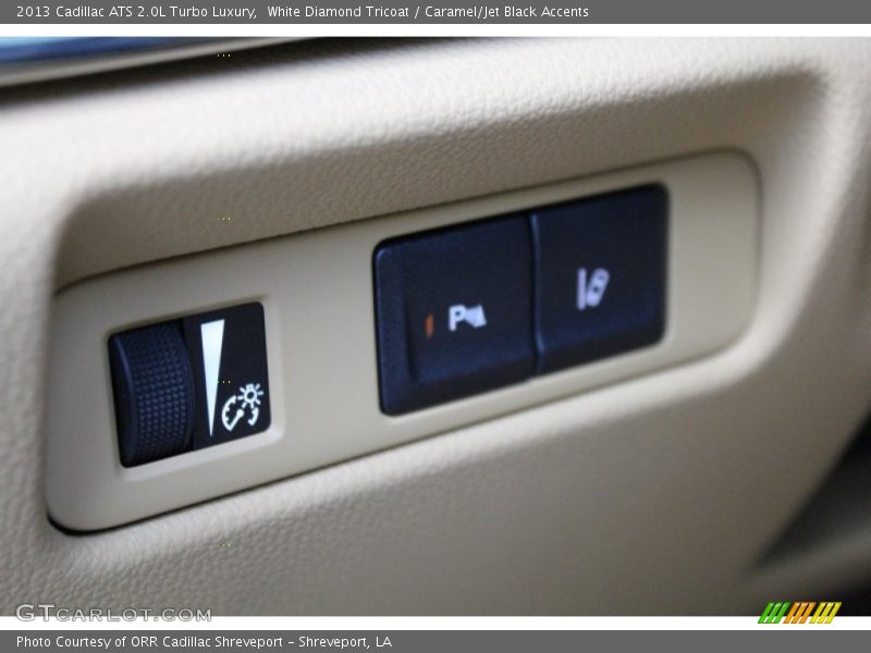 White Diamond Tricoat / Caramel/Jet Black Accents 2013 Cadillac ATS 2.0L Turbo Luxury