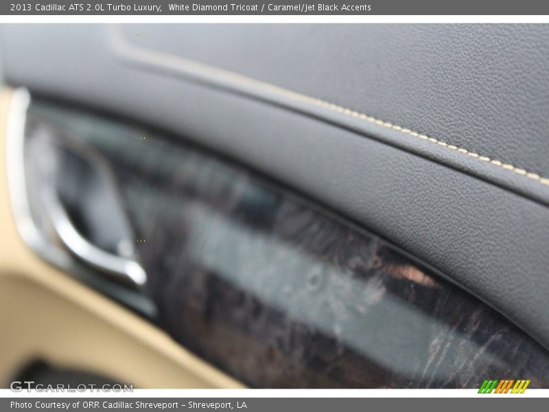 White Diamond Tricoat / Caramel/Jet Black Accents 2013 Cadillac ATS 2.0L Turbo Luxury