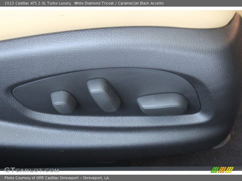 White Diamond Tricoat / Caramel/Jet Black Accents 2013 Cadillac ATS 2.0L Turbo Luxury