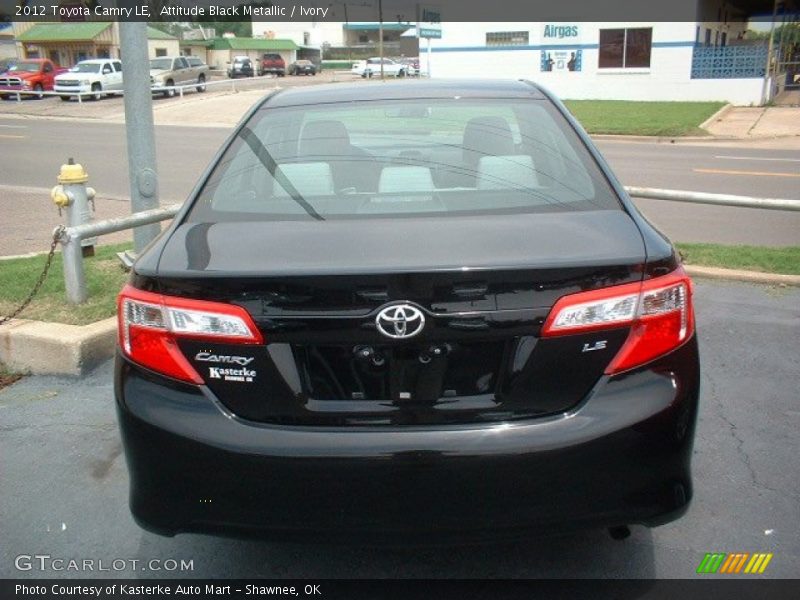 Attitude Black Metallic / Ivory 2012 Toyota Camry LE