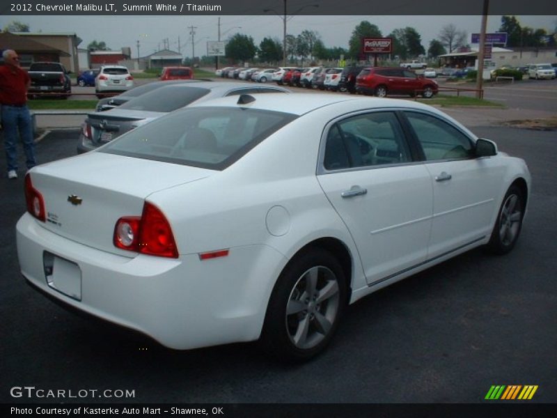 Summit White / Titanium 2012 Chevrolet Malibu LT
