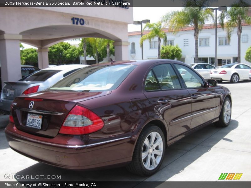 Barolo Red Metallic / Cashmere 2009 Mercedes-Benz E 350 Sedan