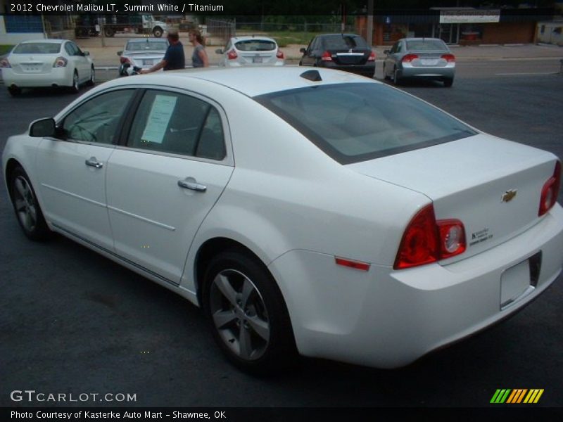 Summit White / Titanium 2012 Chevrolet Malibu LT