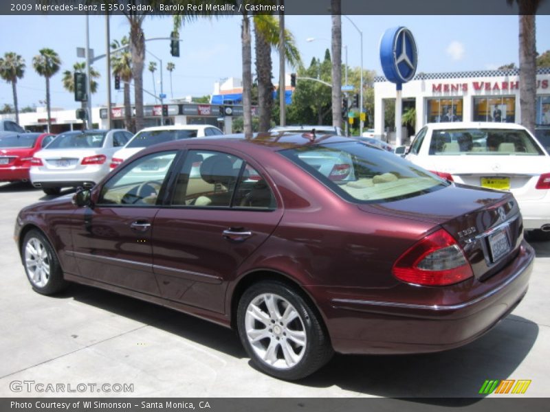 Barolo Red Metallic / Cashmere 2009 Mercedes-Benz E 350 Sedan