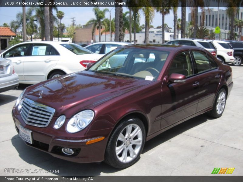 Barolo Red Metallic / Cashmere 2009 Mercedes-Benz E 350 Sedan