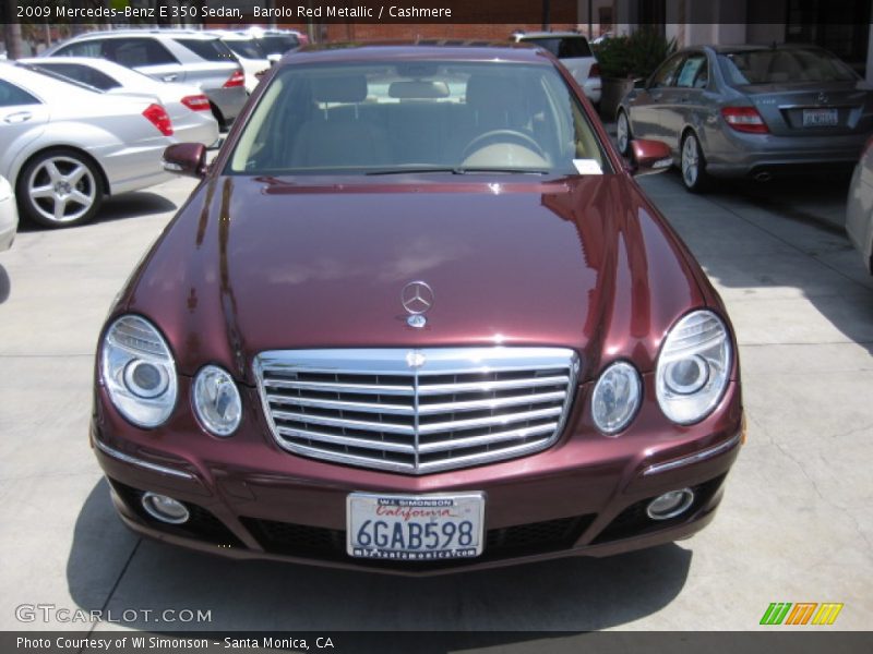 Barolo Red Metallic / Cashmere 2009 Mercedes-Benz E 350 Sedan