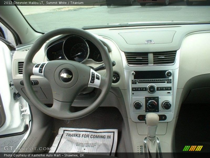 Summit White / Titanium 2012 Chevrolet Malibu LT