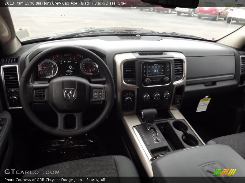 Black / Black/Diesel Gray 2013 Ram 1500 Big Horn Crew Cab 4x4