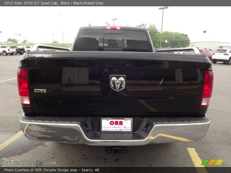 Black / Black/Diesel Gray 2013 Ram 1500 SLT Quad Cab