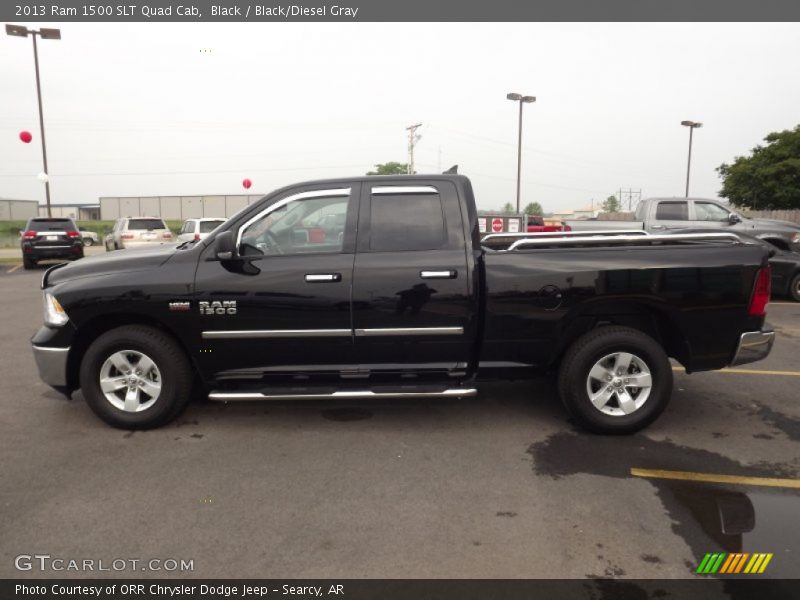 Black / Black/Diesel Gray 2013 Ram 1500 SLT Quad Cab