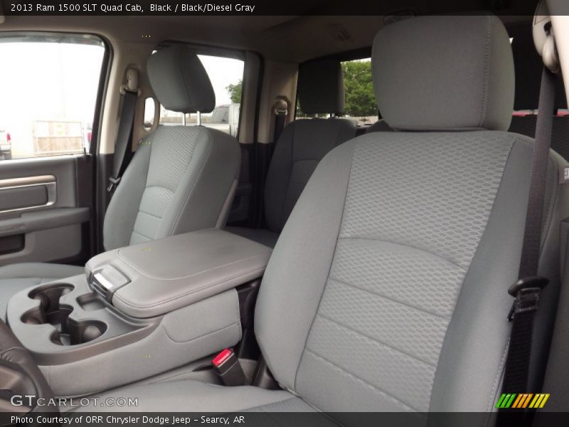 Black / Black/Diesel Gray 2013 Ram 1500 SLT Quad Cab