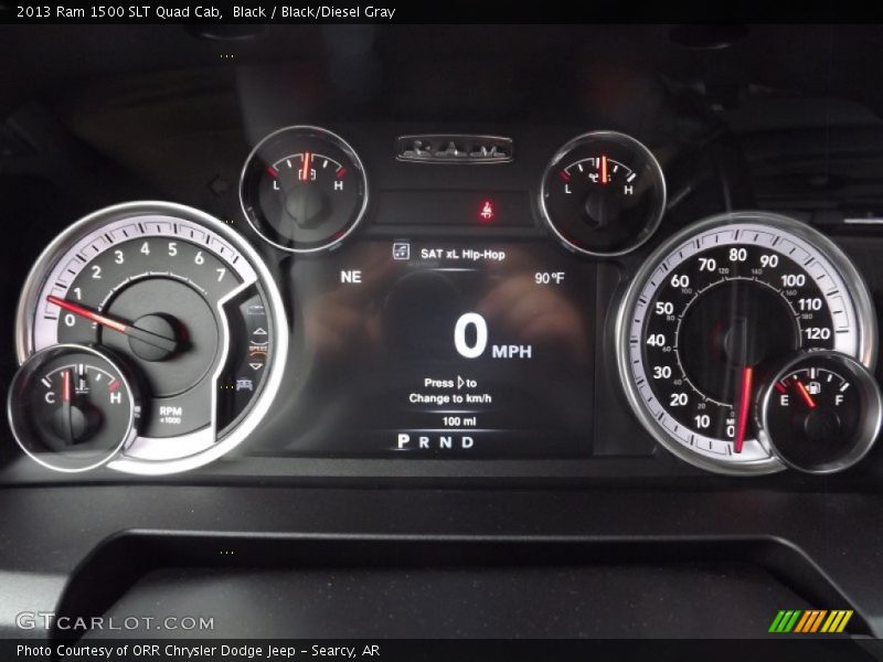 Black / Black/Diesel Gray 2013 Ram 1500 SLT Quad Cab