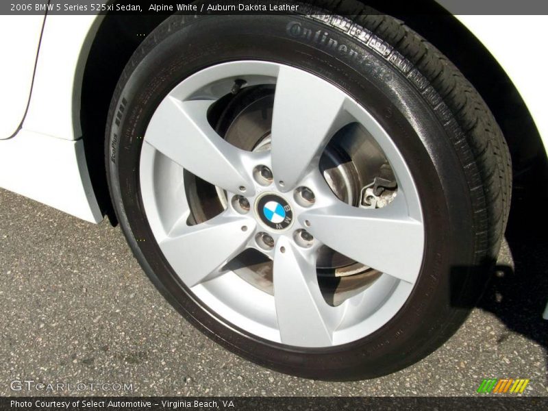 Alpine White / Auburn Dakota Leather 2006 BMW 5 Series 525xi Sedan