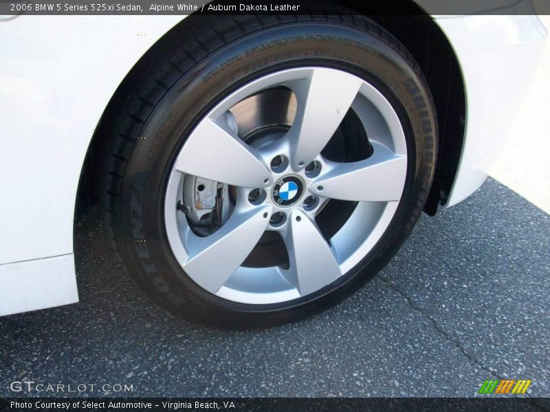 Alpine White / Auburn Dakota Leather 2006 BMW 5 Series 525xi Sedan