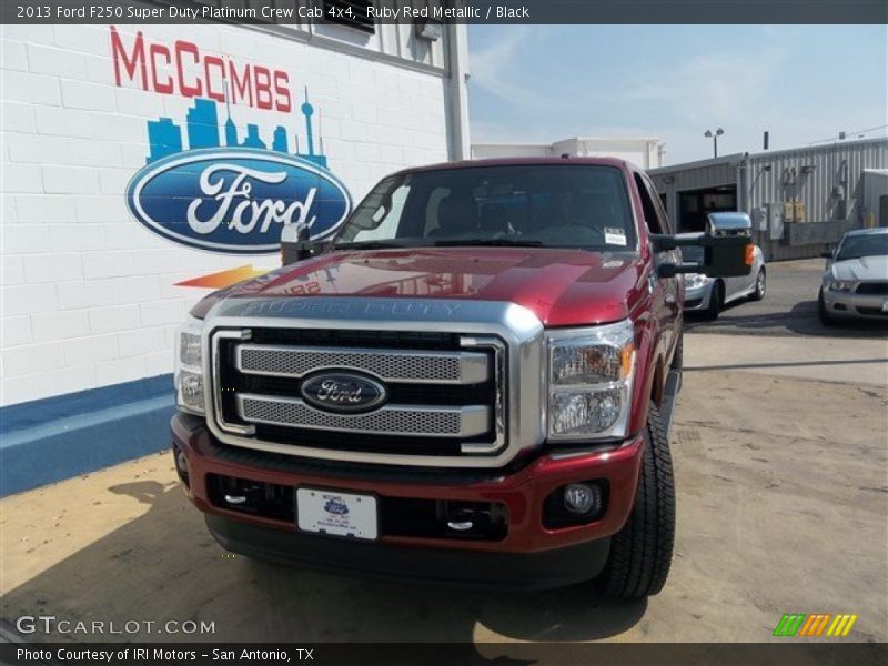 Ruby Red Metallic / Black 2013 Ford F250 Super Duty Platinum Crew Cab 4x4