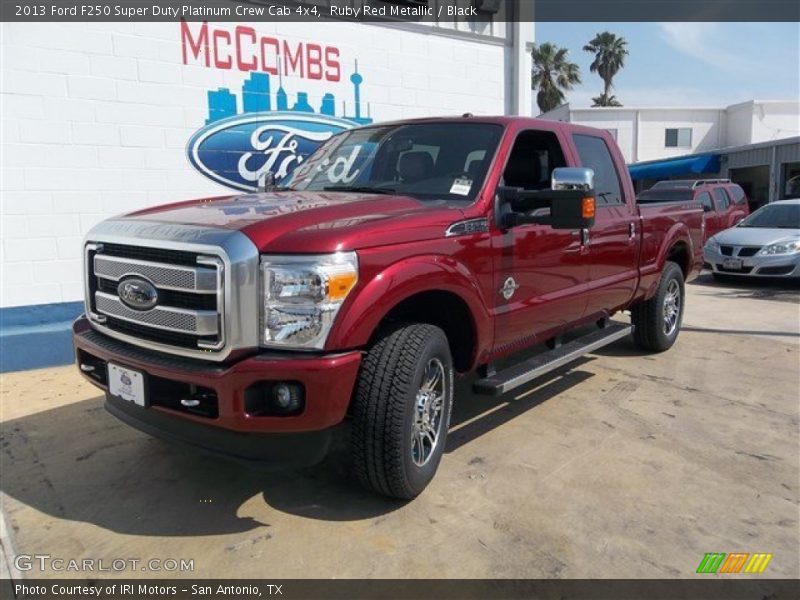 Ruby Red Metallic / Black 2013 Ford F250 Super Duty Platinum Crew Cab 4x4