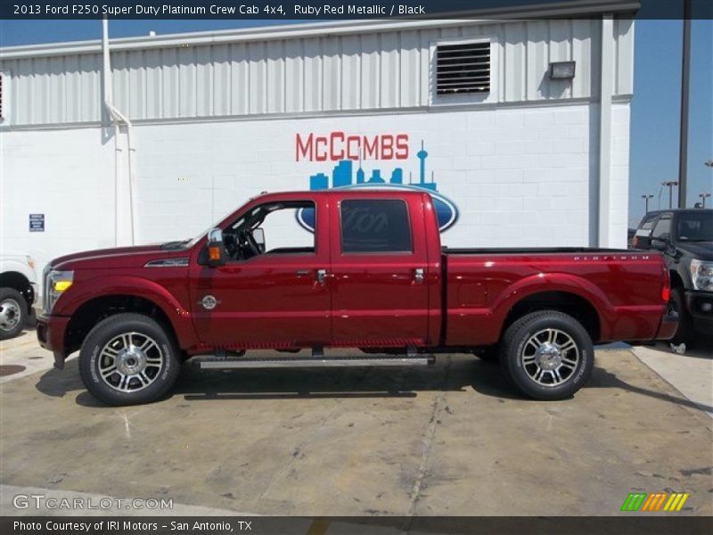 Ruby Red Metallic / Black 2013 Ford F250 Super Duty Platinum Crew Cab 4x4