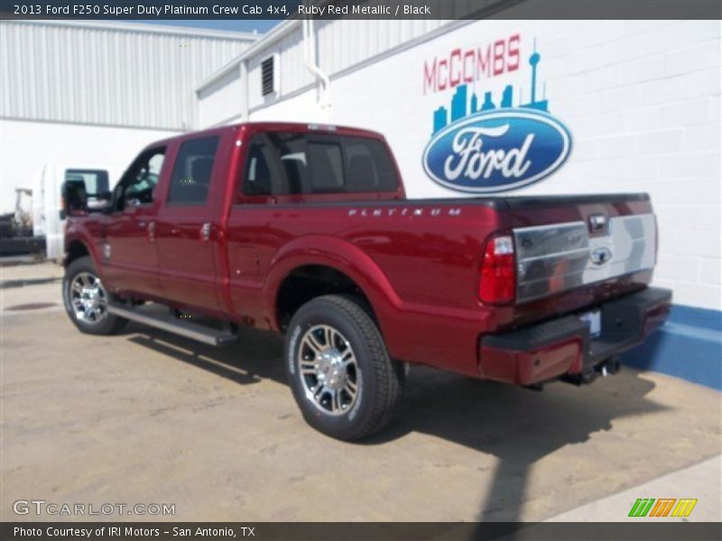 Ruby Red Metallic / Black 2013 Ford F250 Super Duty Platinum Crew Cab 4x4