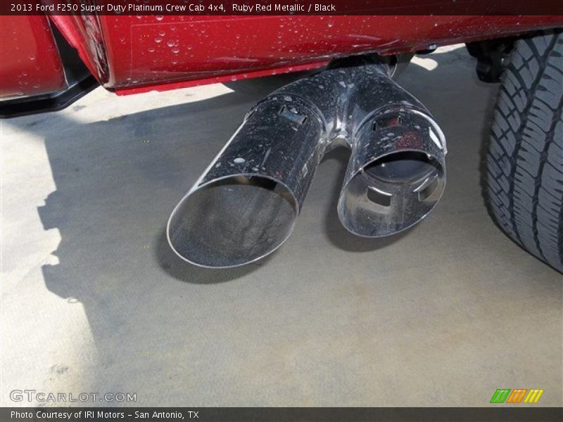 Exhaust of 2013 F250 Super Duty Platinum Crew Cab 4x4