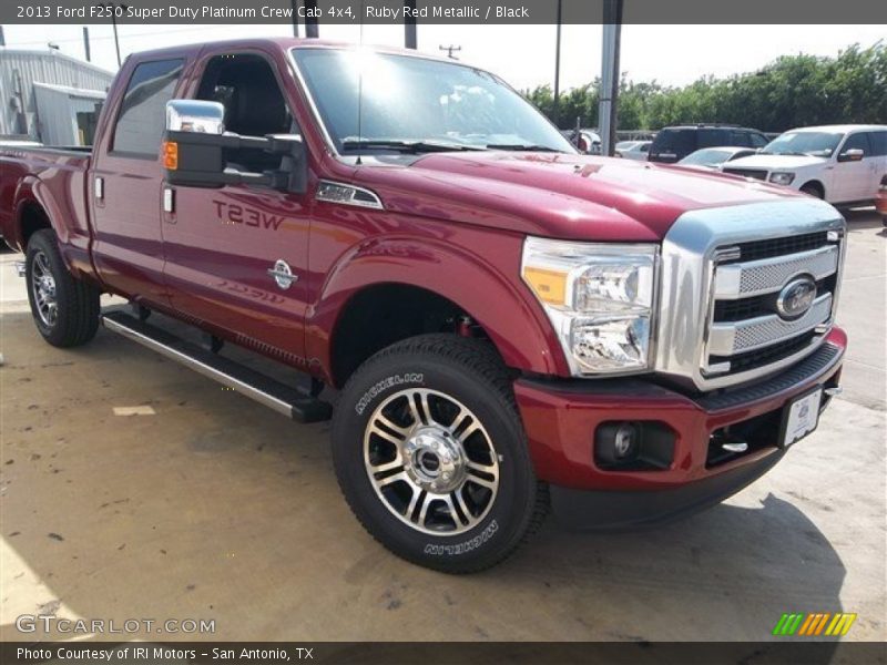 Ruby Red Metallic / Black 2013 Ford F250 Super Duty Platinum Crew Cab 4x4