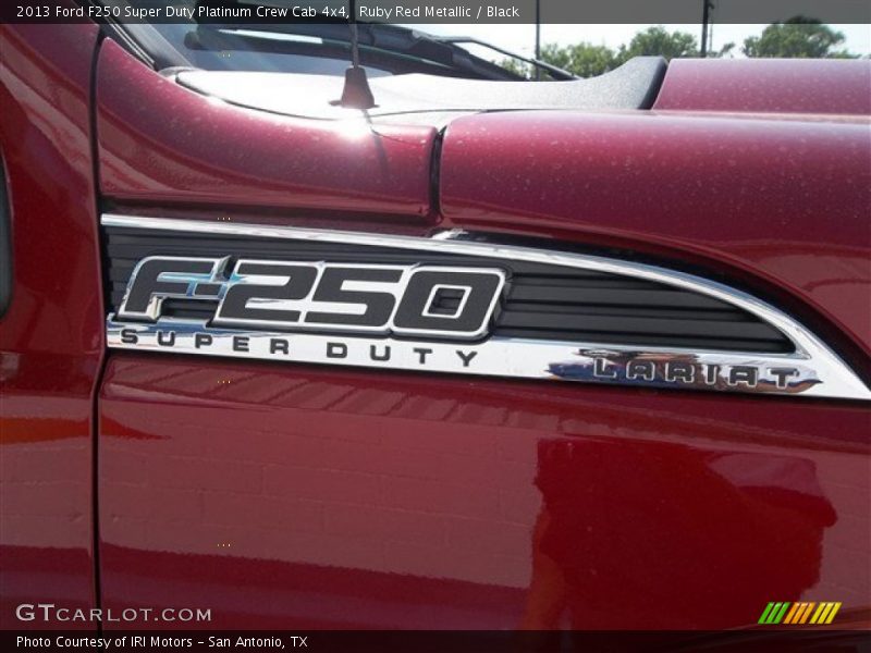 Ruby Red Metallic / Black 2013 Ford F250 Super Duty Platinum Crew Cab 4x4