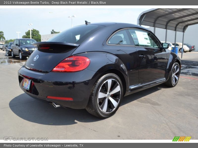 Deep Black Pearl Metallic / Black/Blue 2013 Volkswagen Beetle Turbo