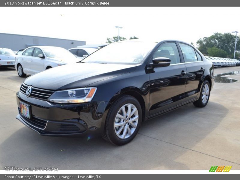 Black Uni / Cornsilk Beige 2013 Volkswagen Jetta SE Sedan