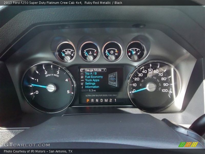  2013 F250 Super Duty Platinum Crew Cab 4x4 Platinum Crew Cab 4x4 Gauges