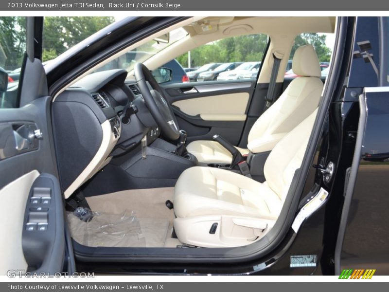 Black Uni / Cornsilk Beige 2013 Volkswagen Jetta TDI Sedan
