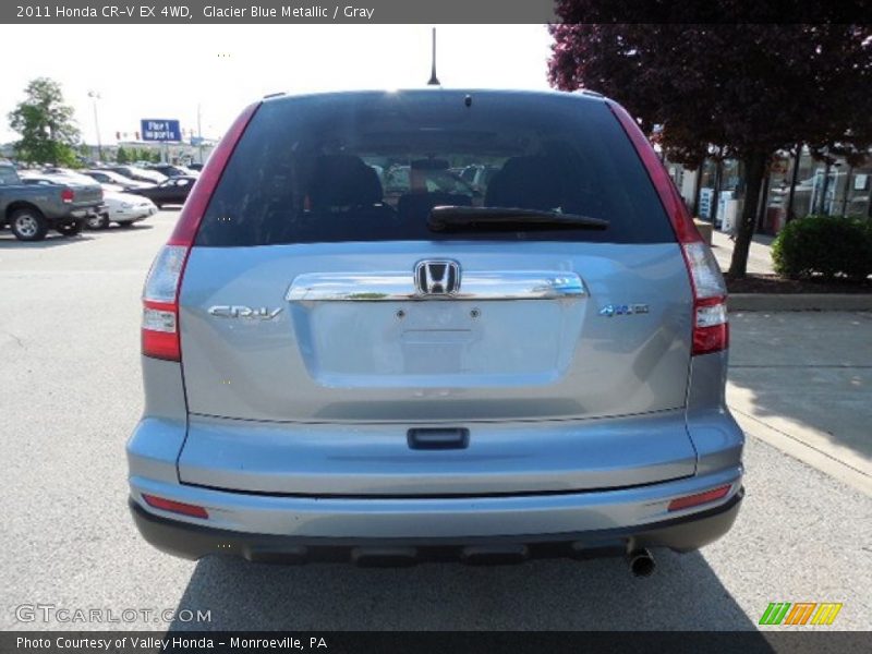 Glacier Blue Metallic / Gray 2011 Honda CR-V EX 4WD