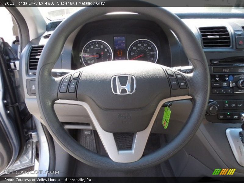 Glacier Blue Metallic / Gray 2011 Honda CR-V EX 4WD