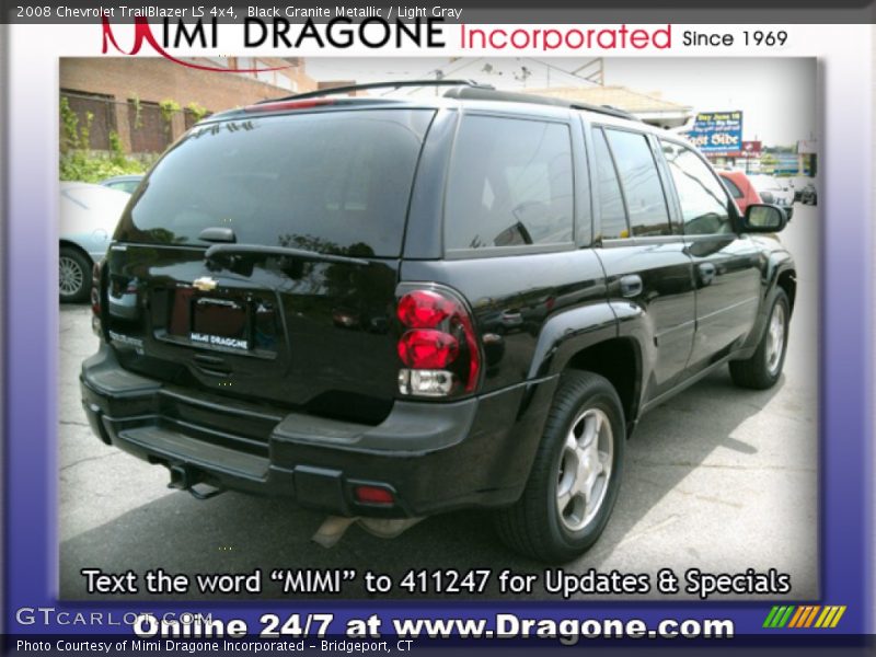 Black Granite Metallic / Light Gray 2008 Chevrolet TrailBlazer LS 4x4