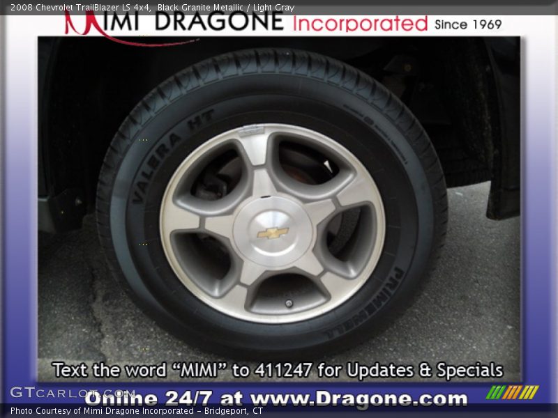 Black Granite Metallic / Light Gray 2008 Chevrolet TrailBlazer LS 4x4