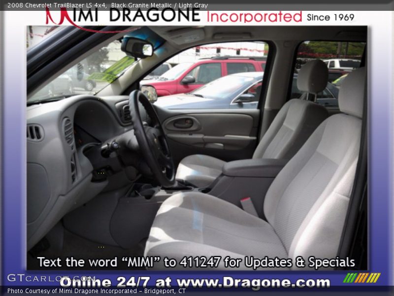 Black Granite Metallic / Light Gray 2008 Chevrolet TrailBlazer LS 4x4
