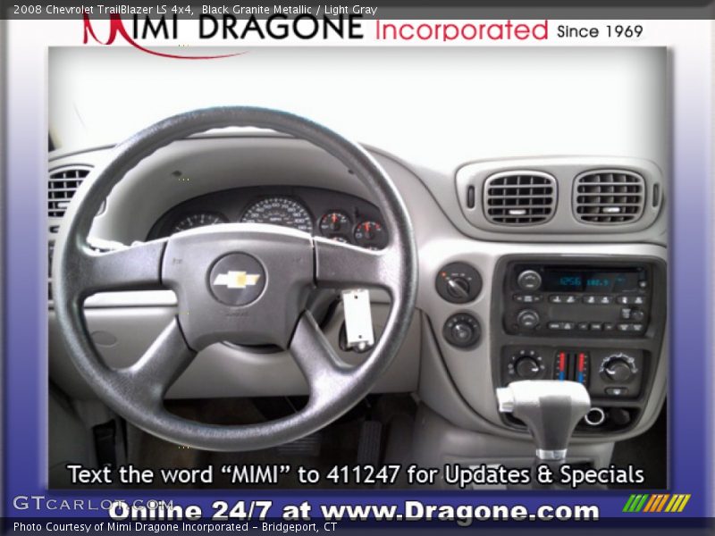 Black Granite Metallic / Light Gray 2008 Chevrolet TrailBlazer LS 4x4