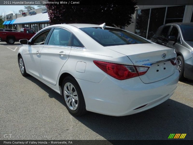 Shimmering White / Camel 2011 Hyundai Sonata GLS