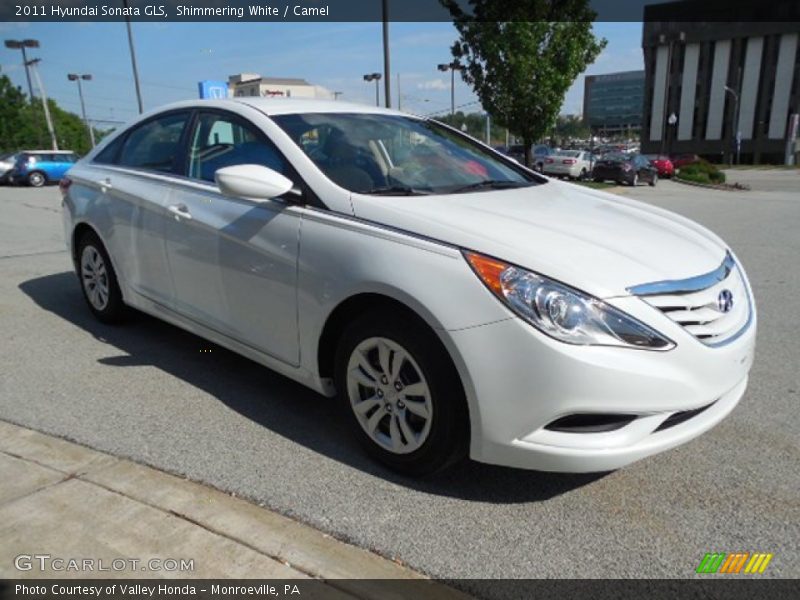 Shimmering White / Camel 2011 Hyundai Sonata GLS