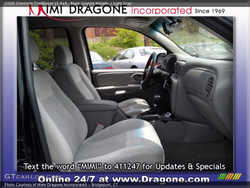 Black Granite Metallic / Light Gray 2008 Chevrolet TrailBlazer LS 4x4