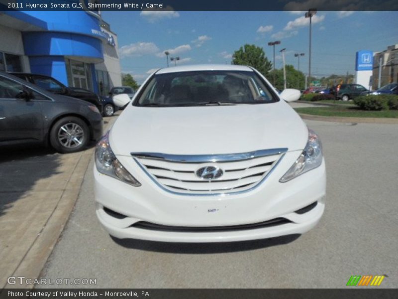 Shimmering White / Camel 2011 Hyundai Sonata GLS