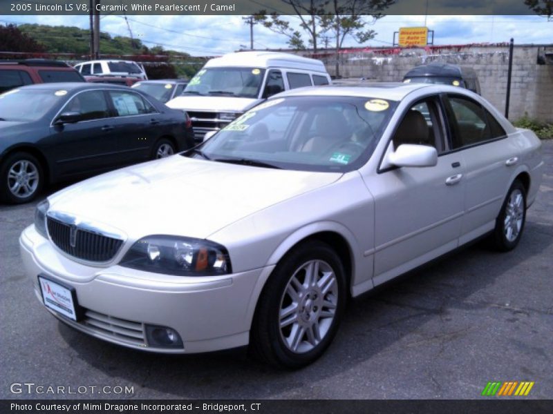 Ceramic White Pearlescent / Camel 2005 Lincoln LS V8