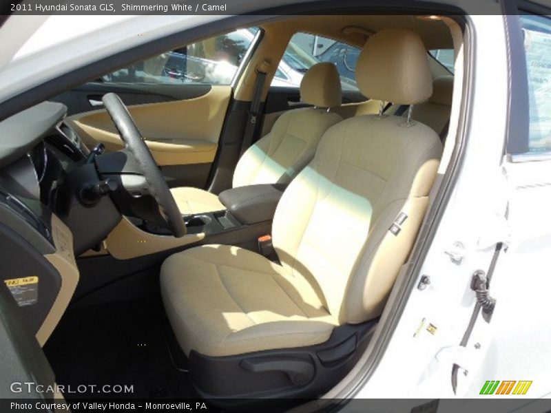 Shimmering White / Camel 2011 Hyundai Sonata GLS
