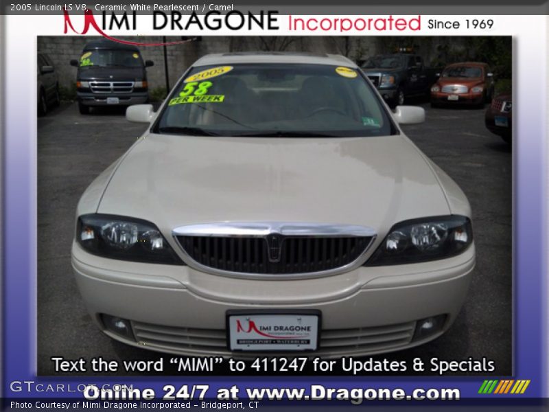 Ceramic White Pearlescent / Camel 2005 Lincoln LS V8