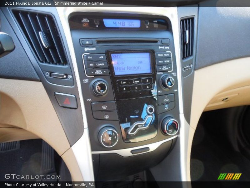 Shimmering White / Camel 2011 Hyundai Sonata GLS