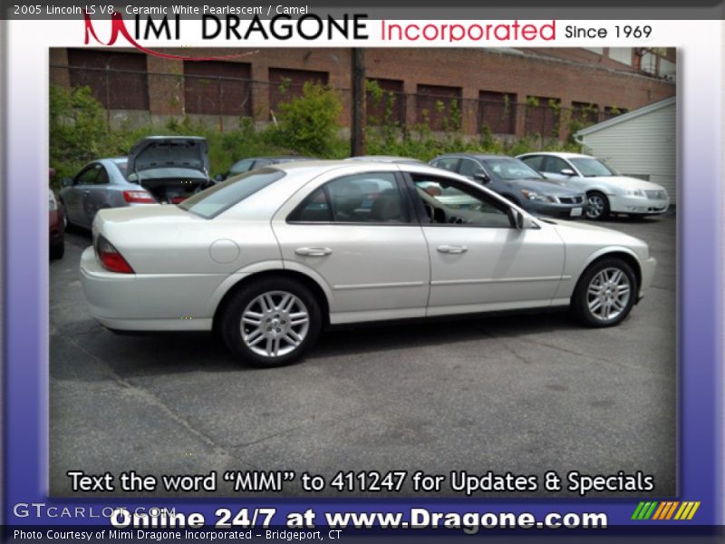 Ceramic White Pearlescent / Camel 2005 Lincoln LS V8