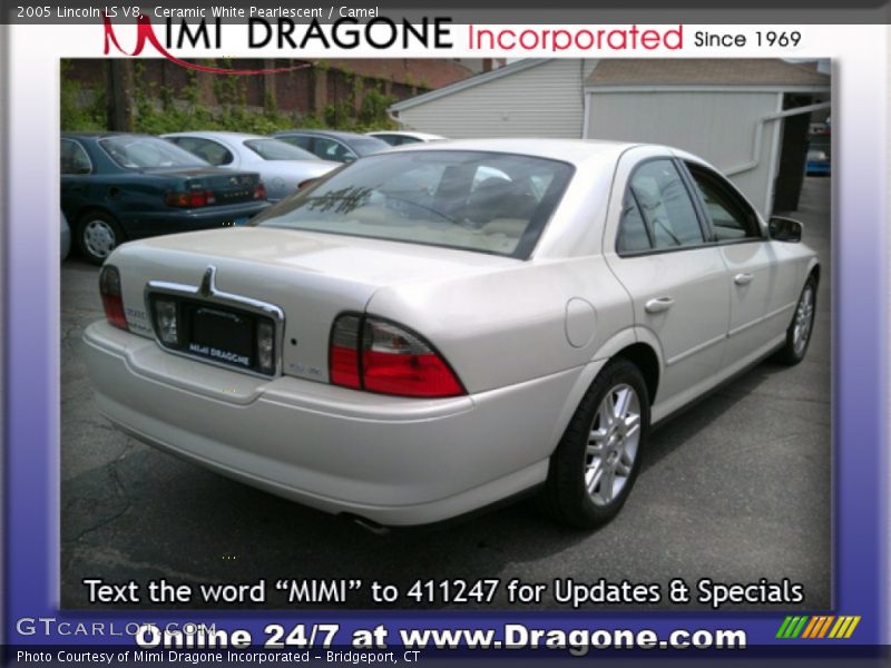 Ceramic White Pearlescent / Camel 2005 Lincoln LS V8