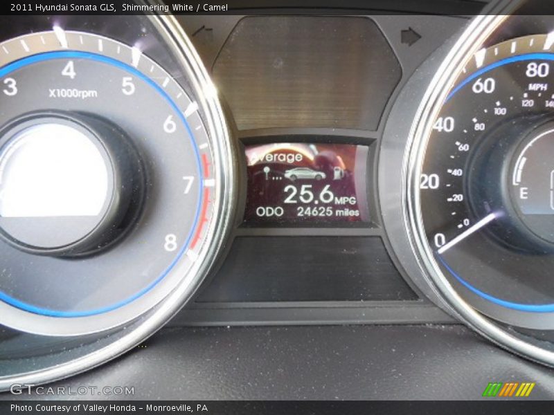Shimmering White / Camel 2011 Hyundai Sonata GLS