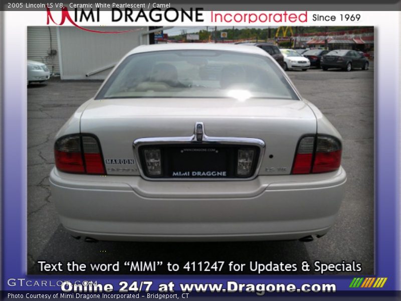 Ceramic White Pearlescent / Camel 2005 Lincoln LS V8