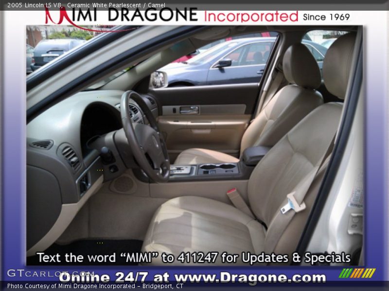 Ceramic White Pearlescent / Camel 2005 Lincoln LS V8