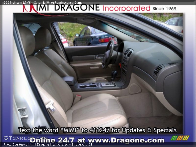 Ceramic White Pearlescent / Camel 2005 Lincoln LS V8