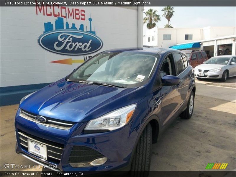 Deep Impact Blue Metallic / Medium Light Stone 2013 Ford Escape SE 1.6L EcoBoost